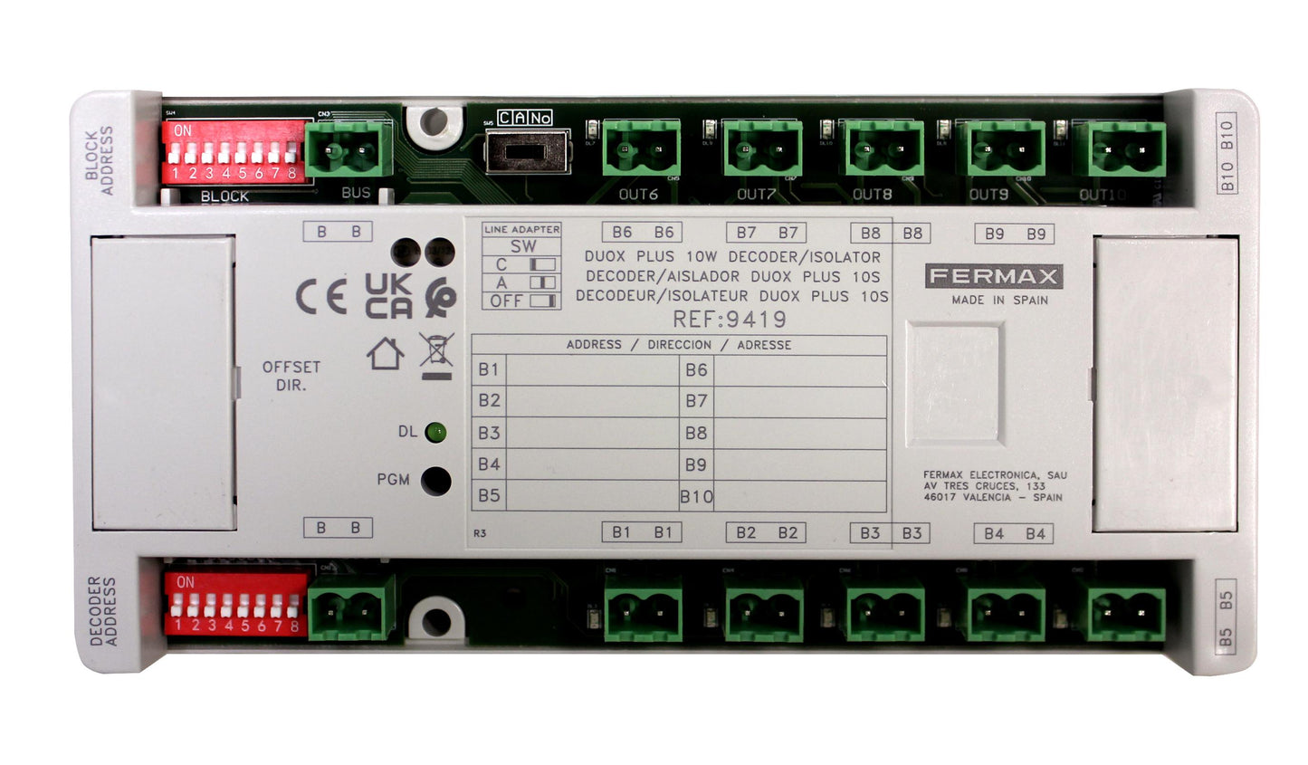 FERMAX 9419 DECODER/AISLADOR DUOX PLUS 10S - Profermax